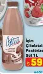 İÇİM ÇİKOLATALI PASTÖRİZE SÜT 1 L